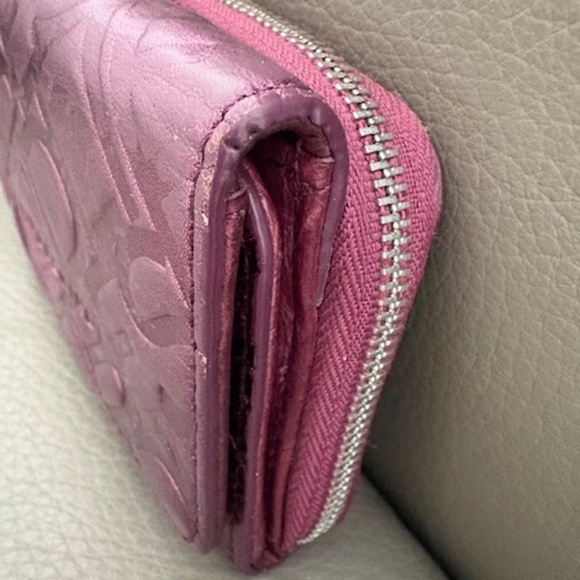 LIEBESKIND Berlin small small wallet embossed metallic burgundy red purple hue - Picture 9 of 16